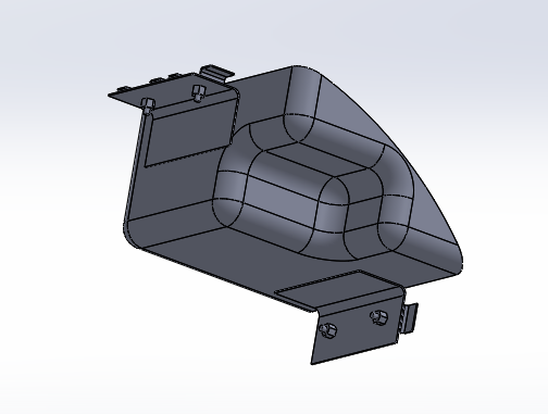 A 3D model of the proposed shoulder pads.