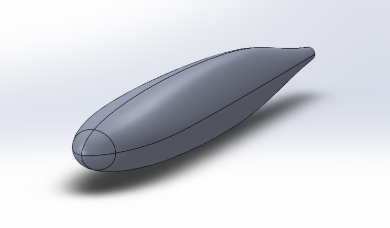 Final CAD hull of Skookumchuck Mk. V without fins